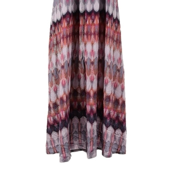 Nicole Miller New York Ikat Purple Flowy Boho Maxi Dress Size S NWT Sleeveless - Picture 5 of 8